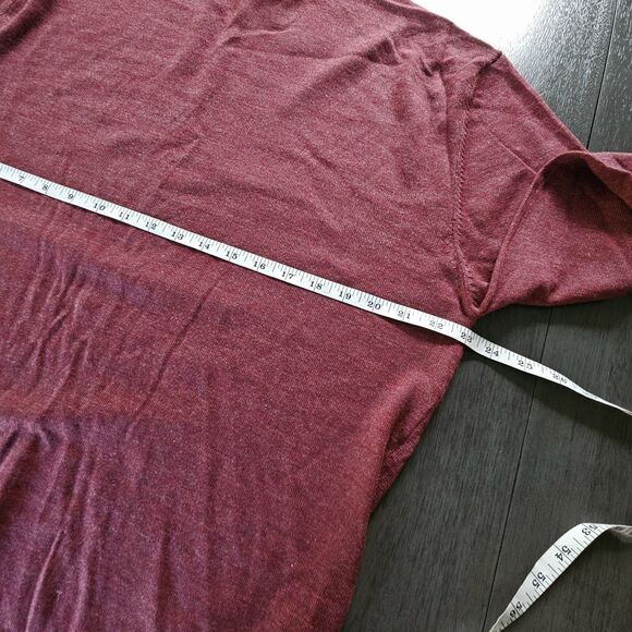 J Peterman Sweater Men's Large Cashmere Silk Wool Turtleneck Pale Red - Picture 4 of 6